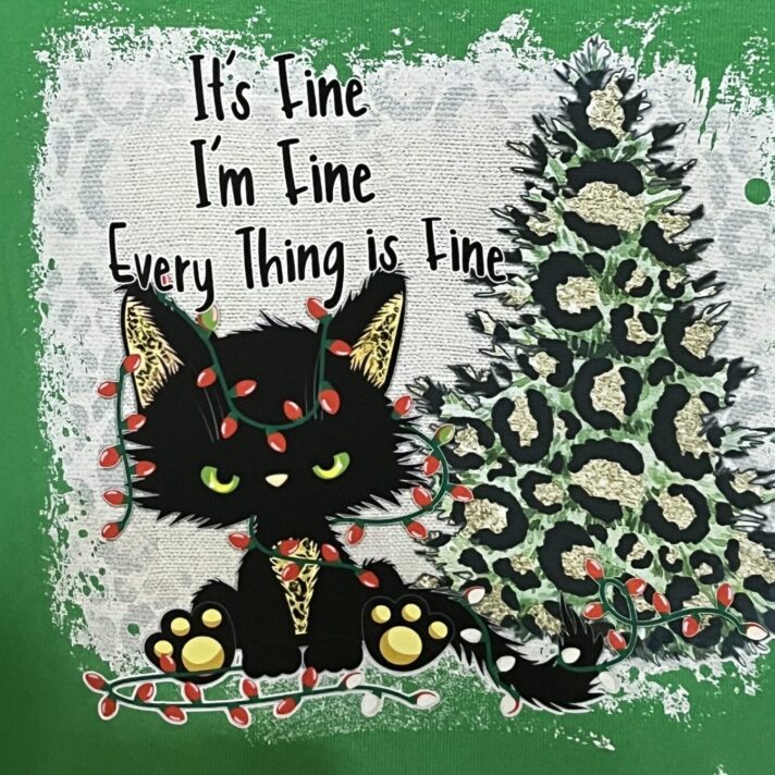I’m fine Christmas cat